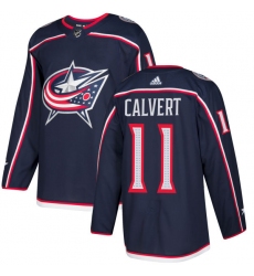 Youth Adidas Columbus Blue Jackets #11 Matt Calvert Authentic Navy Blue Home NHL Jersey