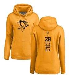 NHL Women's Adidas Pittsburgh Penguins #28 Ian Cole Gold One Color Backer Pullover Hoodie