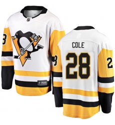 Youth Pittsburgh Penguins #28 Ian Cole Fanatics Branded White Away Breakaway NHL Jersey