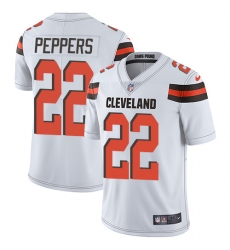 Men's Nike Cleveland Browns #22 Jabrill Peppers White Vapor Untouchable Limited Player NFL Jersey