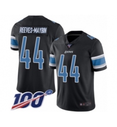 Men's Detroit Lions #44 Jalen Reeves-Maybin Limited Black Rush Vapor Untouchable 100th Season Football Jersey