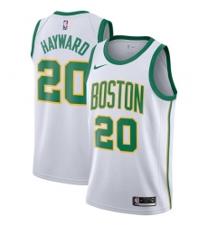 Men's Nike Boston Celtics #20 Gordon Hayward Swingman White NBA Jersey - City Edition