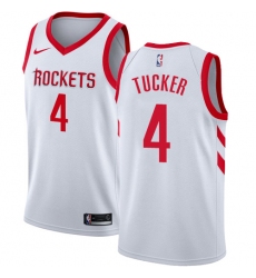 Men's Nike Houston Rockets #4 PJ Tucker White NBA Swingman Association Edition Jersey