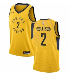 Youth Nike Indiana Pacers #2 Darren Collison Swingman Gold NBA Jersey Statement Edition