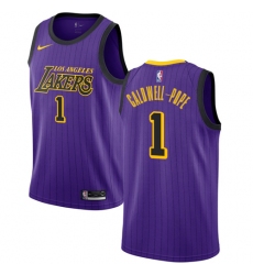 Men's Nike Los Angeles Lakers #1 Kentavious Caldwell-Pope Swingman Purple NBA Jersey - City Edition