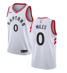 Men's Nike Toronto Raptors #0 C.J. Miles Authentic White NBA Jersey - Association Edition