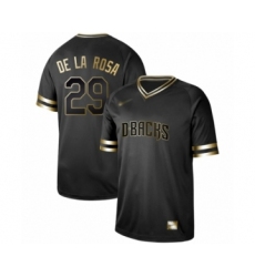 Men's Arizona Diamondbacks #29 Jorge De La Rosa Authentic Black Gold Fashion Baseball Jersey