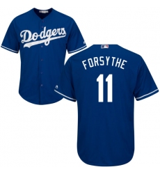 Men's Majestic Los Angeles Dodgers #11 Logan Forsythe Replica Royal Blue Alternate Cool Base MLB Jersey