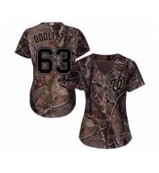 Women's Washington Nationals #63 Sean Doolittle Authentic Camo Realtree Collection Flex Base Baseball Jersey