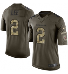 Men's Nike Arizona Cardinals #2 Andy Lee Elite Green Salute to Service NFL Jersey