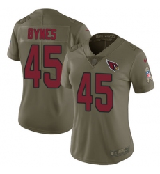 Women's Nike Arizona Cardinals #45 Josh Bynes Limited Olive 2017 Salute to Service NFL Jersey