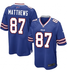 Men's Nike Buffalo Bills #87 Jordan Matthews Game Royal Blue Team Color NFL Jersey