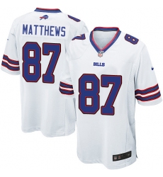 Men's Nike Buffalo Bills #87 Jordan Matthews Game White NFL Jersey