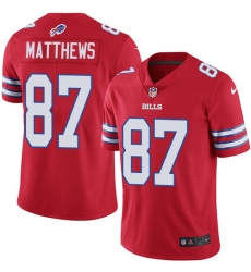 Youth Nike Buffalo Bills #87 Jordan Matthews Limited Red Rush Vapor Untouchable NFL Jersey