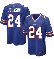 Men's Nike Buffalo Bills #24 Leonard Johnson Game Royal Blue Team Color NFL Jersey