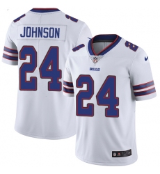 Men's Nike Buffalo Bills #24 Leonard Johnson White Vapor Untouchable Limited Player NFL Jersey