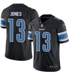 Youth Nike Detroit Lions #13 T.J. Jones Limited Black Rush Vapor Untouchable NFL Jersey
