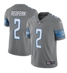Youth Nike Detroit Lions #2 Kasey Redfern Limited Steel Rush Vapor Untouchable NFL Jersey