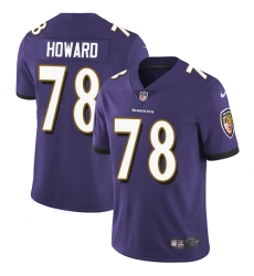 Youth Nike Baltimore Ravens #78 Austin Howard Purple Team Color Vapor Untouchable Limited Player NFL Jersey