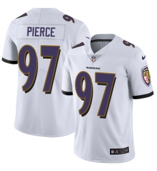 Men's Nike Baltimore Ravens #97 Michael Pierce White Vapor Untouchable Limited Player NFL Jersey