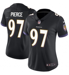 Women's Nike Baltimore Ravens #97 Michael Pierce Black Alternate Vapor Untouchable Limited Player NFL Jersey