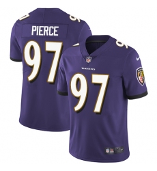 Youth Nike Baltimore Ravens #97 Michael Pierce Purple Team Color Vapor Untouchable Limited Player NFL Jersey