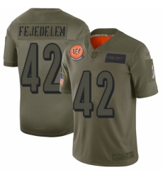 Women's Cincinnati Bengals #42 Clayton Fejedelem Limited Camo 2019 Salute to Service Football Jersey