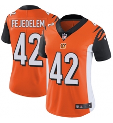 Women's Nike Cincinnati Bengals #42 Clayton Fejedelem Orange Alternate Vapor Untouchable Limited Player NFL Jersey