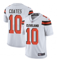 Men's Nike Cleveland Browns #10 Sammie Coates White Vapor Untouchable Limited Player NFL Jersey