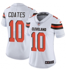 Women's Nike Cleveland Browns #10 Sammie Coates White Vapor Untouchable Limited Player NFL Jersey
