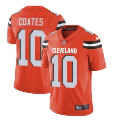 Youth Nike Cleveland Browns #10 Sammie Coates Orange Alternate Vapor Untouchable Limited Player NFL Jersey