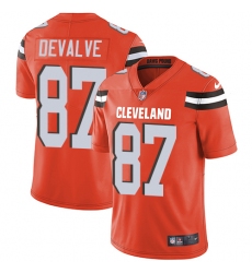 Youth Nike Cleveland Browns #87 Seth DeValve Orange Alternate Vapor Untouchable Elite Player NFL Jersey