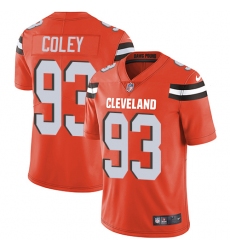 Men's Nike Cleveland Browns #93 Trevon Coley Orange Alternate Vapor Untouchable Limited Player NFL Jersey