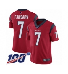 Men's Houston Texans #7 Ka'imi Fairbairn Red Alternate Vapor Untouchable Limited Player 100th Season Football Jersey