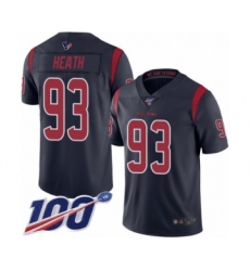 Men's Houston Texans #93 Joel Heath Limited Navy Blue Rush Vapor Untouchable 100th Season Football Jersey