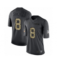 Men's Indianapolis Colts #8 Rigoberto Sanchez Limited Black 2016 Salute to Service Football Jersey