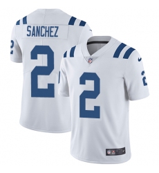 Men's Nike Indianapolis Colts #2 Rigoberto Sanchez White Vapor Untouchable Limited Player NFL Jersey