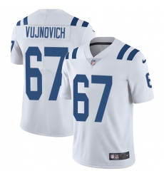 Men's Nike Indianapolis Colts #67 Jeremy Vujnovich White Vapor Untouchable Limited Player NFL Jersey