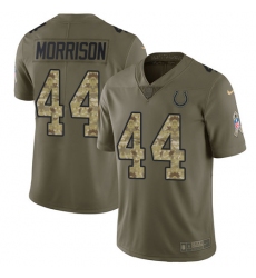Men's Nike Indianapolis Colts #44 Antonio Morrison Limited Olive/Camo 2017 Salute to Service NFL Jersey