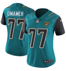 Women's Nike Jacksonville Jaguars #77 Patrick Omameh Teal Green Team Color Vapor Untouchable Limited Player NFL Jersey