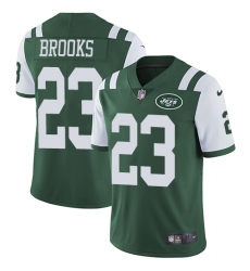 Men's Nike New York Jets #23 Terrence Brooks Green Team Color Vapor Untouchable Limited Player NFL Jersey