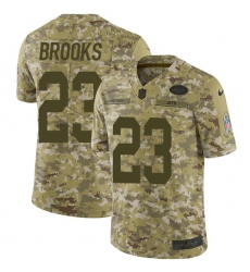 Men's Nike New York Jets #23 Terrence Brooks Limited Camo 2018 Salute to Service NFL Jersey