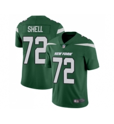 Youth New York Jets #72 Brandon Shell Green Team Color Vapor Untouchable Limited Player Football Jersey