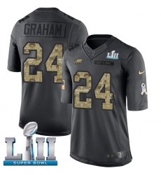 Youth Nike Philadelphia Eagles #24 Corey Graham Limited Black 2016 Salute to Service Super Bowl LII NFL Jersey
