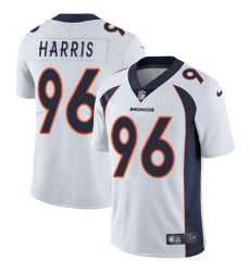 Men's Nike Denver Broncos #96 Shelby Harris White Vapor Untouchable Limited Player NFL Jersey
