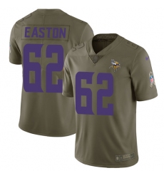 Men's Nike Minnesota Vikings #62 Nick Easton Limited Olive 2017 Salute to Service NFL Jersey
