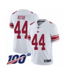Men's New York Giants #44 Doug Kotar White Vapor Untouchable Limited Player 100th Season Football Jersey