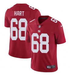 Men's Nike New York Giants #68 Bobby Hart Red Alternate Vapor Untouchable Limited Player NFL Jersey