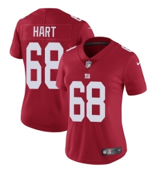 Women's Nike New York Giants #68 Bobby Hart Red Alternate Vapor Untouchable Limited Player NFL Jersey