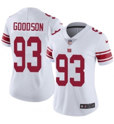 Women's Nike New York Giants #93 B.J. Goodson White Vapor Untouchable Limited Player NFL Jersey
